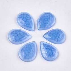 Cabochons en résine époxy, larme, bleuet, 11.5~12x7.5~8x3mm