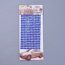 Acrylic Rhinestone Sticker, DIY Nail Art, Car, Mobile Phone Decoration, Royal Blue, 5.5x1.5mm