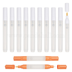 NBEADS 12 Pcs 2 Sizes Empty Refill Paint Markers, Blank Refillable Paint Pens White Marker Pen with Transparent Tube for Painting Art Supplies