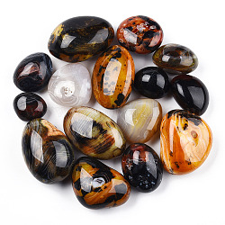 Natural Sardonyx Agate Home Display Decorations, Dyed, Tumbled Stone, Healing Stones for Chakras Balancing, Crystal Therapy, Meditation, Reiki, Nuggets, Mixed Color, 31~61.5x26.5~46x20~31mm, about 17pcs/1000g
