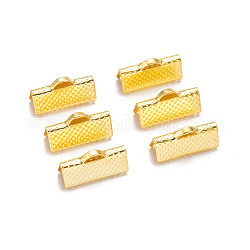 Eisenband Crimp-Enden, golden, 8x16 mm, Bohrung: 1 mm