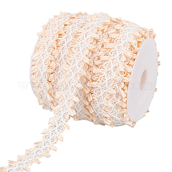 Rubans polyester ahadermaker, pour la couture d'artisanat, plat, bisque, 1 pouce (26 mm), 25 mètres, environ 22.86 m