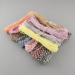 Color mezclado cable de papel trenzado, por arte de papel, color mezclado, 2mm, alrededor de 7.65 yarda (7 m) / rollo, 24 rollos / bolsa