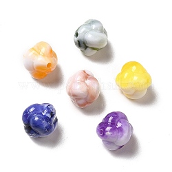 Perle acriliche opache bicolore, nuvola, colore misto, 12x12x12mm, Foro: 1.6 mm, circa 810pcs/500g