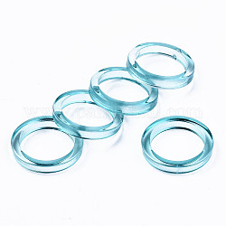 Transparente Acryl-Fingerringe, Ring, Türkis, uns Größe 7 1/2 (17.7mm)
