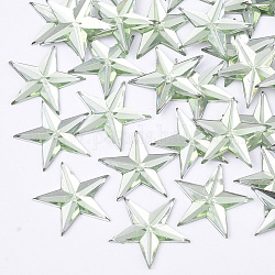 Plastic Cabochons, Star, Dark Sea Green, 13x14x1.5mm, about 2000pcs/bag