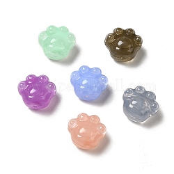 Perles acryliques opaques, griffe, couleur mixte, 16x18.5x13mm, Trou: 2.5mm