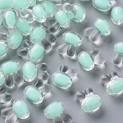 Perles en acrylique transparente, Perle en bourrelet, lapin, aigue-marine, 15.5x12x9.5mm, Trou: 2mm, environ 480 pcs/500 g