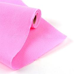 Tejido no tejido bordado fieltro de aguja para manualidades diy, color de rosa caliente, 450x1.2~1.5mm, aproximamente 1 m / rollo