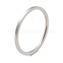 304 schlichter Edelstahl-Fingerring für Damen und Herren, Edelstahl Farbe, Größe 5, Innendurchmesser: 15 mm, 1 mm