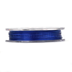 Starker dehnbarer elastischer Perlenfaden, flache elastische Kristallschnur, Blau, 0.8 mm, ca. 10.93 Yard (10m)/Rolle