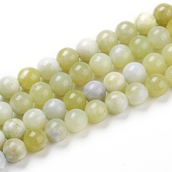 Abalorios naturales del jade hebras, redondo, 6mm, agujero: 1 mm, aproximamente 62 pcs / cadena, 15.55 pulgada (39.5 cm)