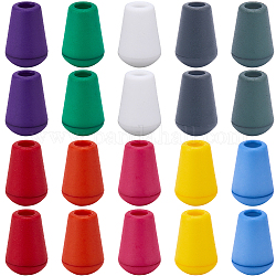 Gorgecraft 100 pièces 10 couleurs en plastique détachable cloche bouchon emembouts de cordon, avec couvercle verrouillable, pour accessoires de cordons de sac à dos, couleur mixte, 18x12mm, Trou: 4.5mm, 10 pcs / couleur