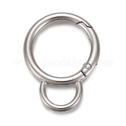 Кольцо пружины сплава, с петлей, кольцо для ключей, для украшения сумочки, без кадмия и без свинца, платина, 45x35x4 мм, отверстие : 13x8 мм