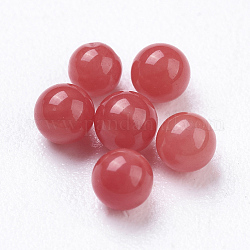 Perles de magnésite naturelle, sphère de pierres précieuses, teinte, ronde, perles non percées / sans trou, sphère de pierres précieuses, rouge, 2.5mm