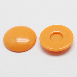 Solid Colour Dome Acrylic Cabochons, Half Round, Dark Orange, 18x3mm, about 700pcs/500g