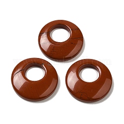 Ciondoli diaspro rosso naturale, ciondoli per disco ciambella/pi, 27.5~28x4.5~5.5mm