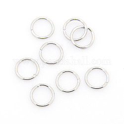 304 in acciaio inox anelli di salto aperto, colore acciaio inossidabile, 8x0.9mm, diametro interno: 6.2mm, circa 96pcs/10g