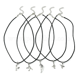 Антикварные ожерелья с подвесками в виде птиц из серебряного сплава, с искусственной кожи шнуры, разнообразные, 17.20 дюйм (43.7 см)