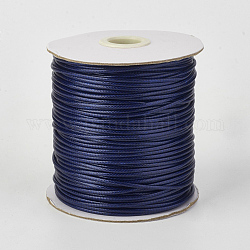 Umweltfreundliche koreanische gewachste Polyesterschnur, Mitternachtsblau, 1.5 mm, ca. 169.51~174.98 Yard (155~160m)/Rolle