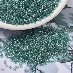 Perles miyuki delica, cylindre, Perles de rocaille japonais, 11/0, (db1767) mousseux cristal aqua vert doublé ab, 1.3x1.6mm, Trou: 0.8mm, environ 10000 pcs / sachet , 50 g / sac