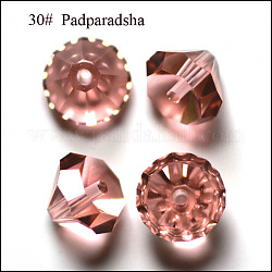 Perles d'imitation cristal autrichien, grade AAA, facette, diamant, saumon clair, 9.5~10x7~8mm, Trou: 0.9~1mm