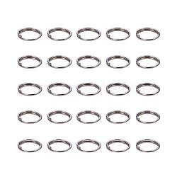 PandaHall About 215 Pcs 7mm 304 Stainless Steel Split Rings Double Loop Jump Ring Chainmail Link Wire 23-Gauge for Jewelry Making