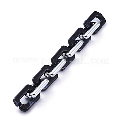 Акриловые кабельные цепи ручной работы, с пластиковыми соединительными кольцами ccb, чёрные, ссылка: 20x30.5x5 mm, 20x30x6 мм, около 39.37 дюйма (1 м) на прядь