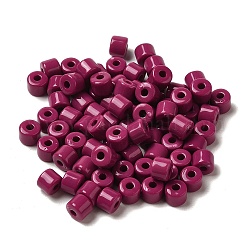 Perline acrilico opaco, colonna, rosso viola medio, 6.5x5mm, Foro: 2.2 mm