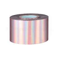 Glänzende Lasertransferfolie Nagelaufkleber Abziehbilder, für Nagelspitzen Dekorationen, rosa, 40 m, 120 m / Rolle