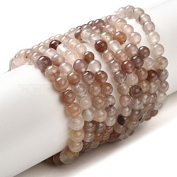 Chapelets de perles aux fraises en quartz naturel, ronde, 6mm, Trou: 1mm, Environ 63 pcs/chapelet, 14.96'' (38 cm)