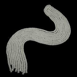 Imitation Jade Glass Bead Strands, Faceted, Rondelle, White, 6x4mm, Hole: 1mm, about 95pcs/strand, 18.5inch