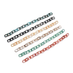 Cadenas de clips de acrílico hechos a mano, para la fabricación de la joya, color mezclado, link: 22.5x15x3 mm, 39.37 pulgada (1 m) / hebra