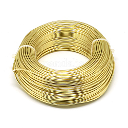 Round Aluminum Wire, Bendable Metal Craft Wire, for DIY Jewelry Craft Making, Light Gold, 10 Gauge, 2.5mm, 35m/500g(114.8 Feet/500g)