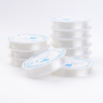Klarer elastischer Kristallfaden, dehnbare Perlenschnur, für die Herstellung von Perlenschmuck, 0.5 mm, ca. 13.67 Yard (12.5m)/Rolle