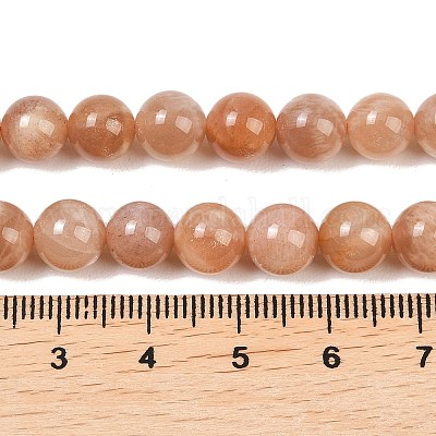 Natürliche sunstone Perlen Stränge&nbsp;G-G342-A02-8mm-1