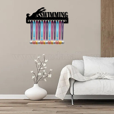 Support de mur d'affichage de support de cintre de médaille de fer de mode&nbsp;ODIS-WH0069-003-1