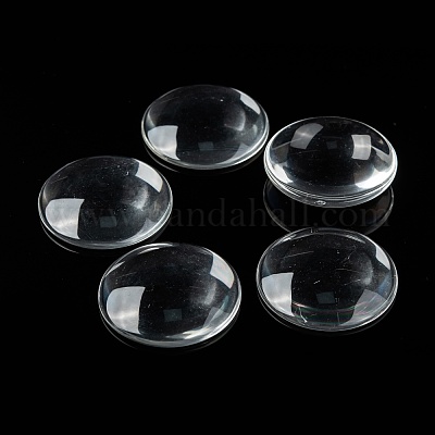 Cabochon in vetro trasparente&nbsp;X-GGLA-R026-45mm-1