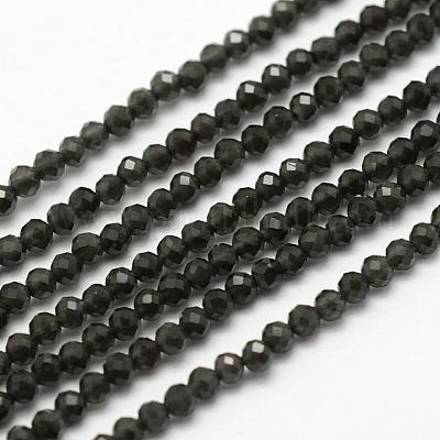 Natürlichen Obsidian Perlen Stränge&nbsp;G-F507-02-1