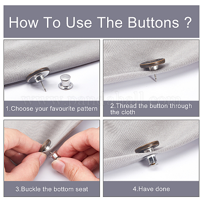 Wholesale Zinc Alloy Scalable & Removable Button Pins for Jeans