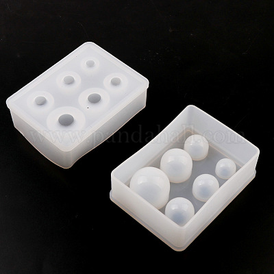 Silicone Molds, Resin Casting Molds, For UV Resin, Epoxy Resin Jewelry  Making, Round, White, 135x45x5mm, Inner Diameter: 4mm, 6mm, 8mm, 10mm,  12mm