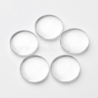 50 Transparent Clear Square Dome Flatback Glass Cabochon 15X15mm