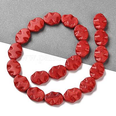 Chapelets de perle en howlite synthétiques&nbsp;TURQ-F018-09-1