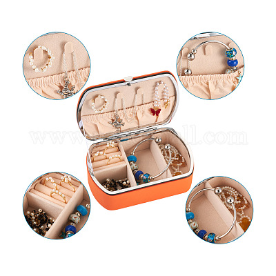 Pu Lederschmuck Aufbewahrungsbox&nbsp;LBOX-TAC0001-01B-1