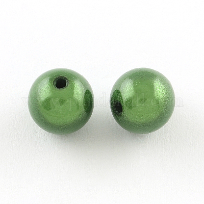 Perles acryliques laquées&nbsp;MACR-Q154-8mm-010-1