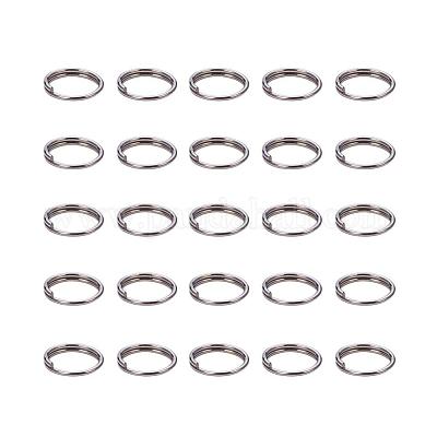 Wholesale PandaHall About 215 Pcs 7mm 304 Stainless Steel Split Rings  Double Loop Jump Ring Chainmail Link Wire 23-Gauge for Jewelry Making 