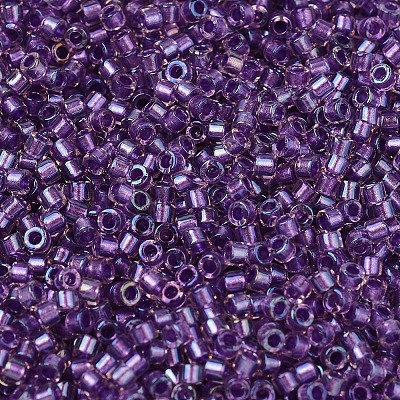 Purple glass beads, Miyuki Delica Beads