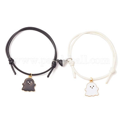 Magnetic heart bracelet for couple Pearl Pearl Sterling Silver Bracelet Set