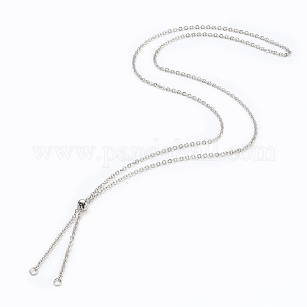 304 collar deslizante de acero inoxidable para hacer AJEW-JB00776-01-1