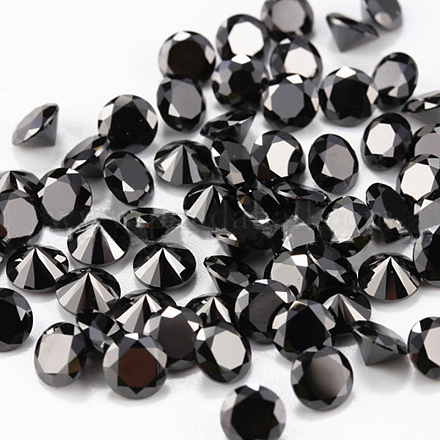 Diamond Shaped Cubic Zirconia Pointed Back Cabochons ZIRC-R004-8mm-02-1